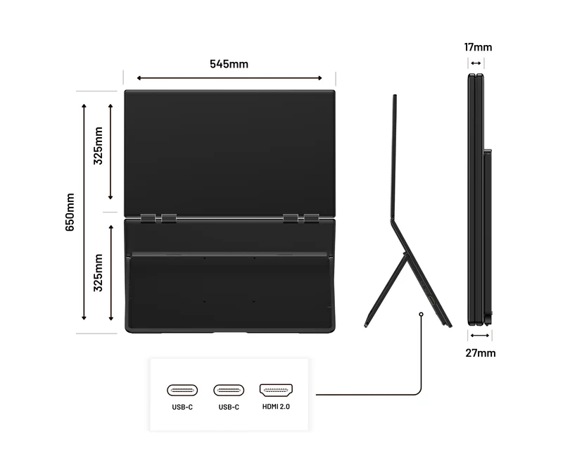 Double Écran Mobile | 2 x 23,8" | IPS | Full HD