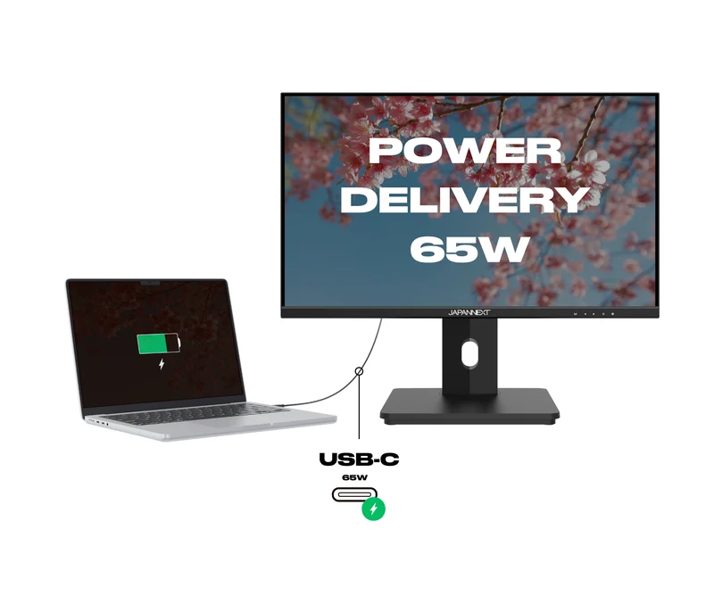 Écran PC Bureautique | 21.5" | Full HD | USB-C (+ charge 65W)