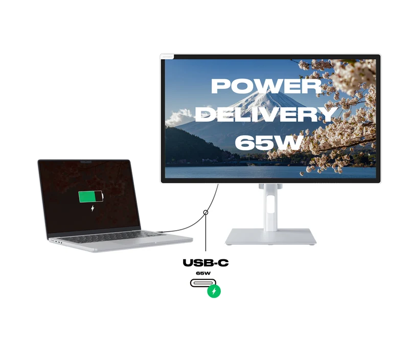 Écran PC Bureautique Tactile | 21.5" | IPS | Full HD | KVM | USB-C (+charge 65W) | Pied ergonomique articulé