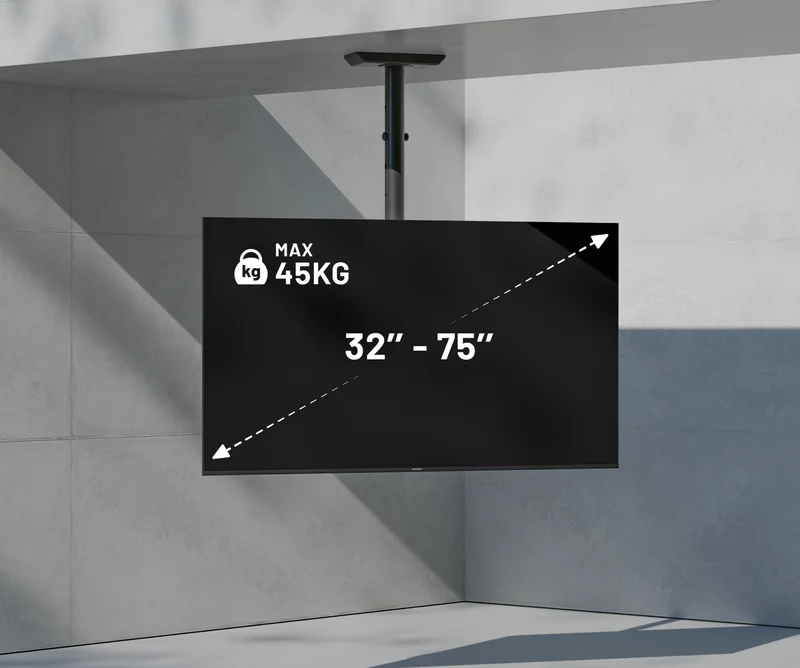 Support plafond pour écran grand format 32” à 75”
