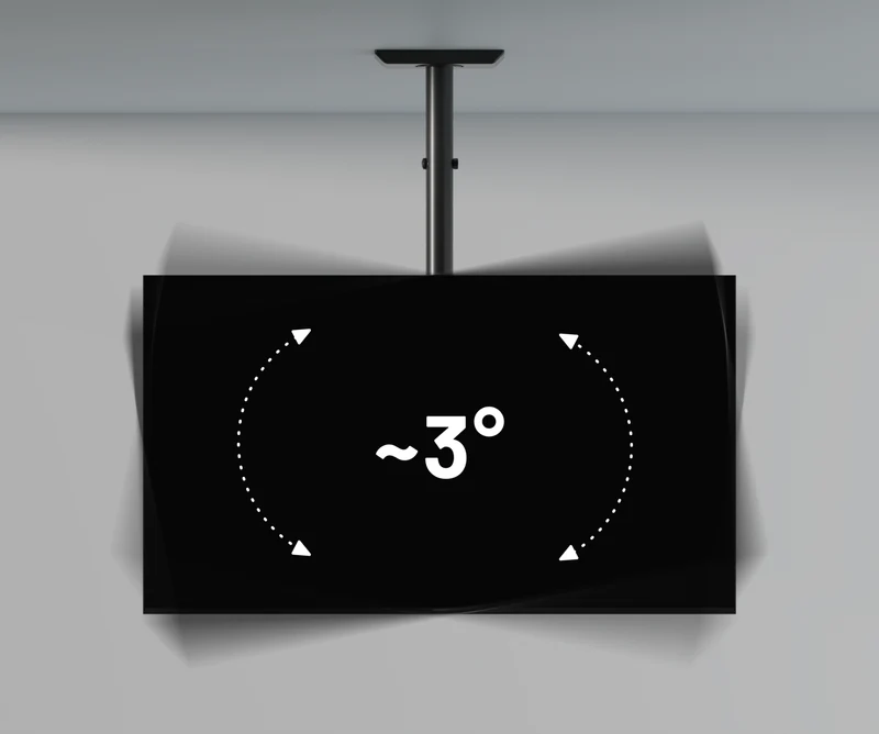 Support plafond pour écran grand format 32” à 75”