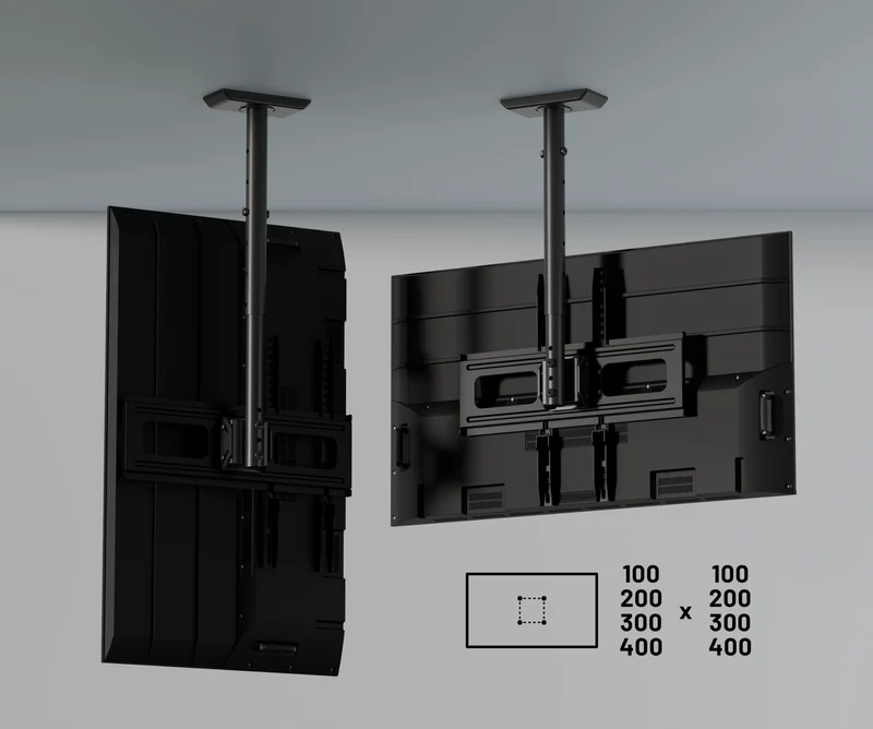 Support plafond pour écran grand format 32” à 75”