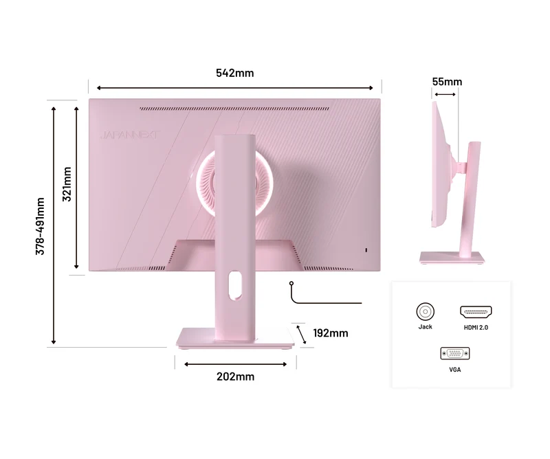 Écran PC Gaming/bureautique | 23,8" | IPS | Full HD | 120Hz | Pastel rose