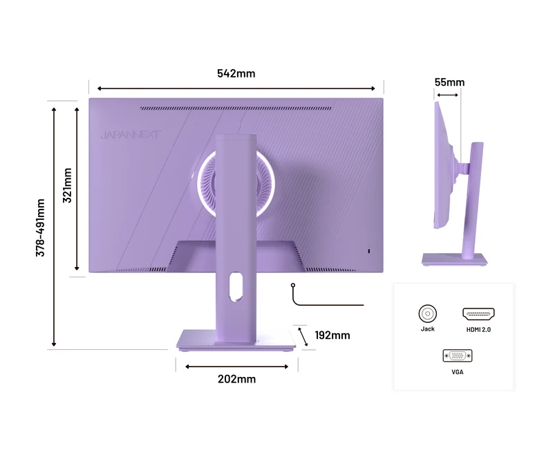 Écran PC Gaming/bureautique | 23,8" | IPS | Full HD | 120Hz | Pastel violet