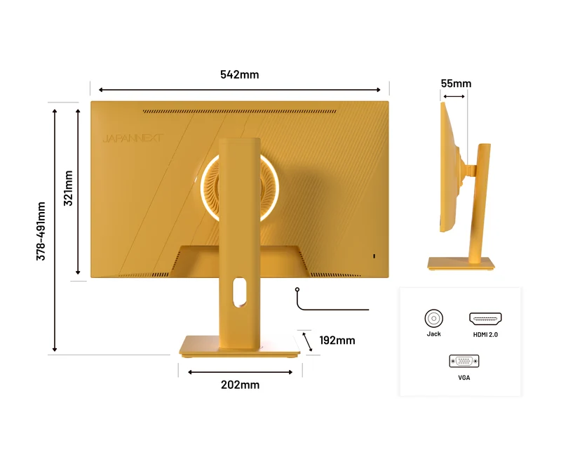Écran PC Gaming/bureautique | 23,8" | IPS | Full HD | 120Hz | Pastel jaune