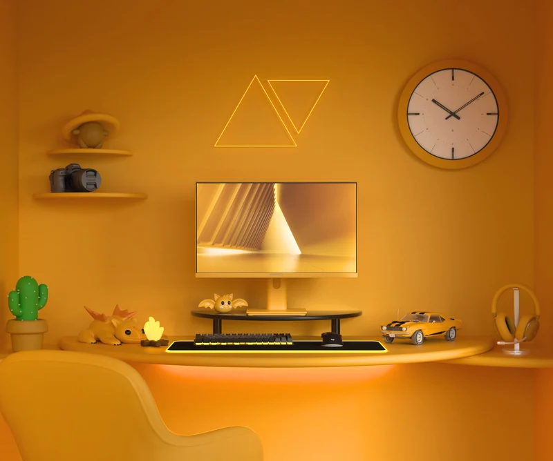Écran PC Gaming/bureautique | 23,8" | IPS | Full HD | 120Hz | Pastel jaune
