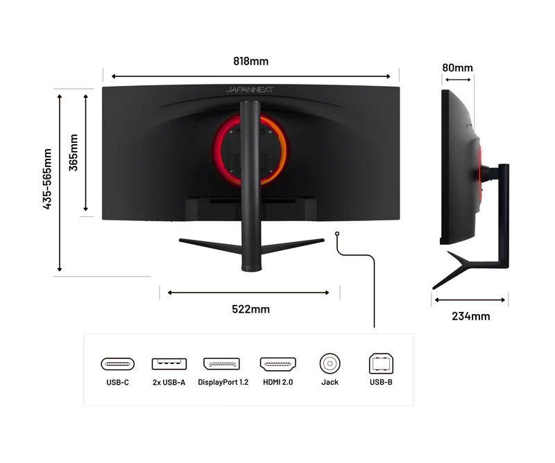 Écran PC Incurvé | 34" | IPS | UWQHD | USB-C (+ charge 65W)
