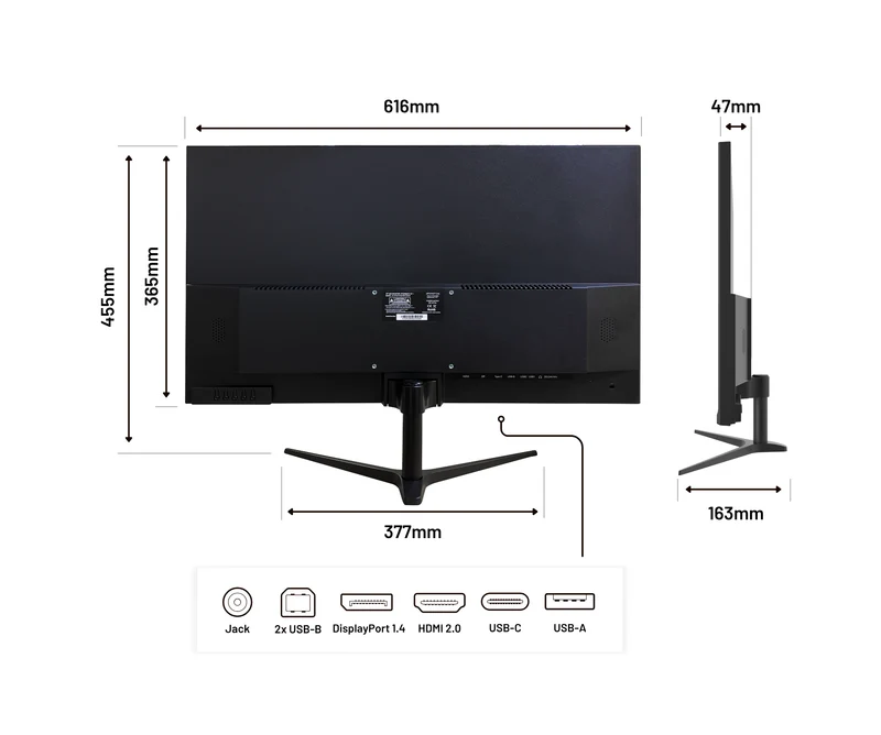 Écran PC Bureautique | 27" | IPS | 2K WQHD | USB-C (+ charge 65W)