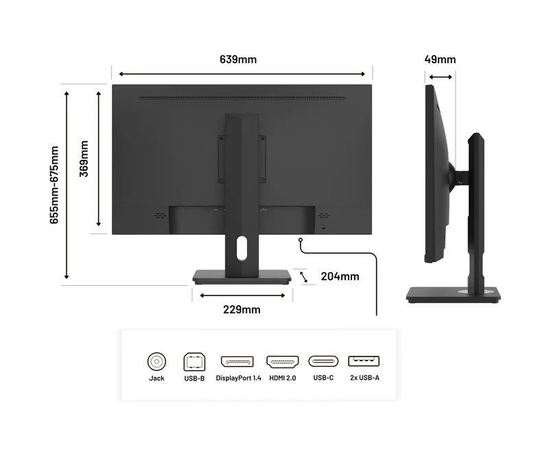 Écran PC Bureautique | 28" | IPS | 4K UHD | USB-C (+ charge 65W)
