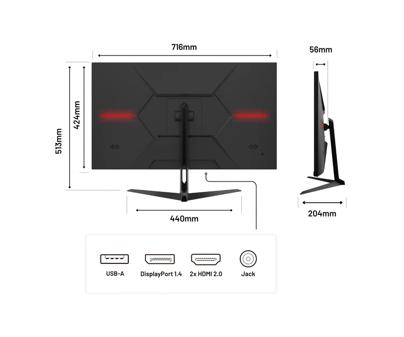 Écran PC Gaming | 31,5" | IPS | 2K WQHD | 165Hz