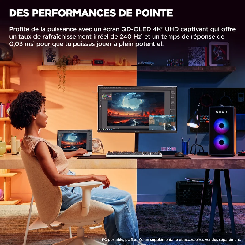 Écran gamer OMEN Transcend 32" UHD OLED 240Hz