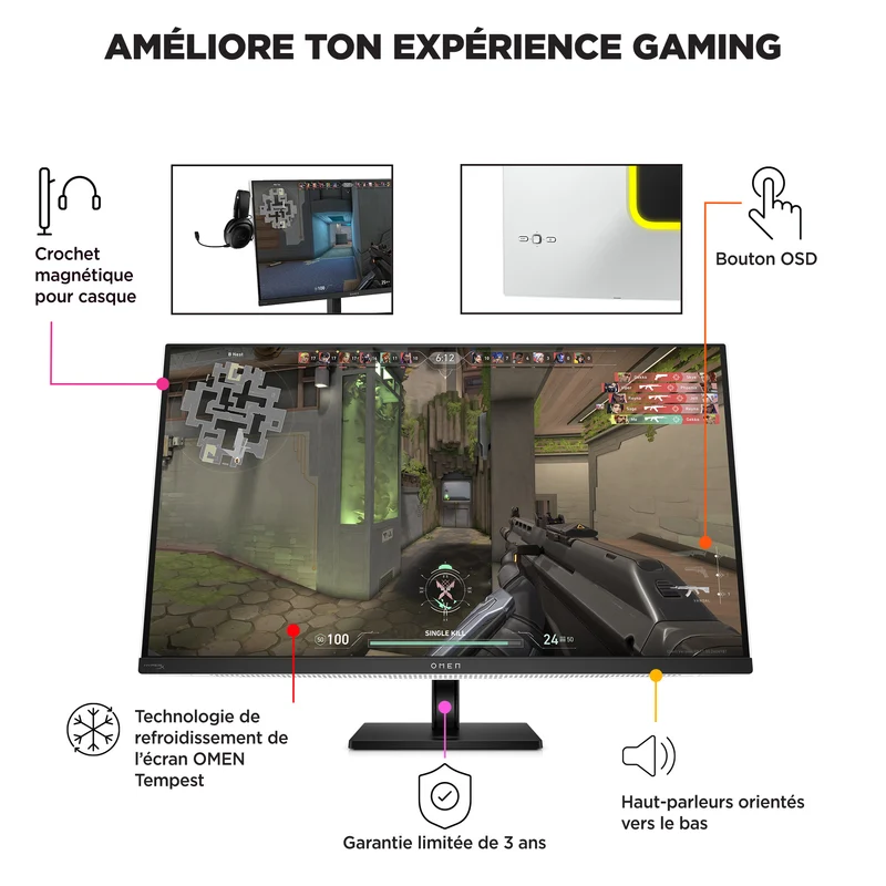 Écran gamer OMEN Transcend 32" UHD OLED 240Hz