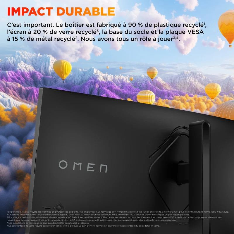 Écran gamer incurvé WQHD 180 Hz OMEN 34 pouces – OMEN 34c G2
