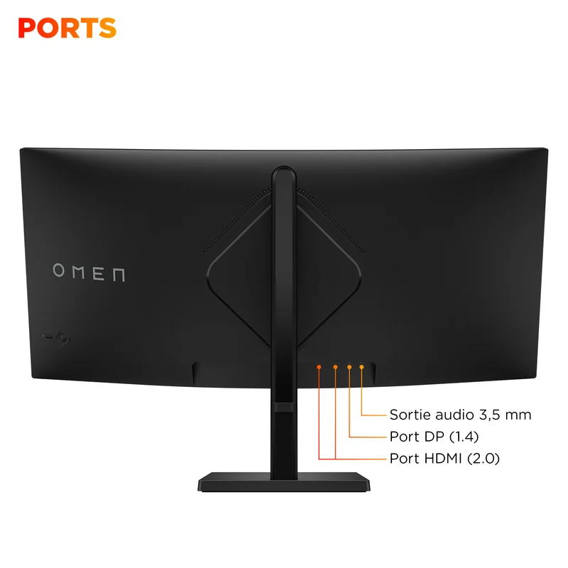 Écran gamer incurvé WQHD 180 Hz OMEN 34 pouces – OMEN 34c G2
