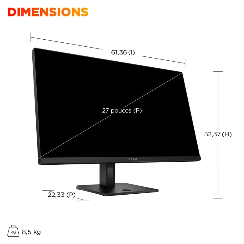 Écran gamer FHD 180 Hz OMEN 27 pouces - OMEN 27 G2