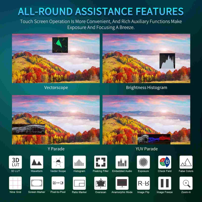 Moniteur de terrain pour appareil photo reflex numérique FEELWORLD H5 5.5 pouces 1200 nits 12G SDI HDMI 2.0 à écran tactile