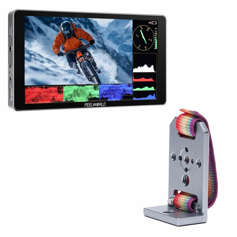 Moniteur de terrain FEELWORLD P6XL pour appareils photo reflex numériques, écran tactile 4K HDMI, 1200 nits, batterie intégrée, boîtier en aluminium, 6 pouces, HDMI 4K.