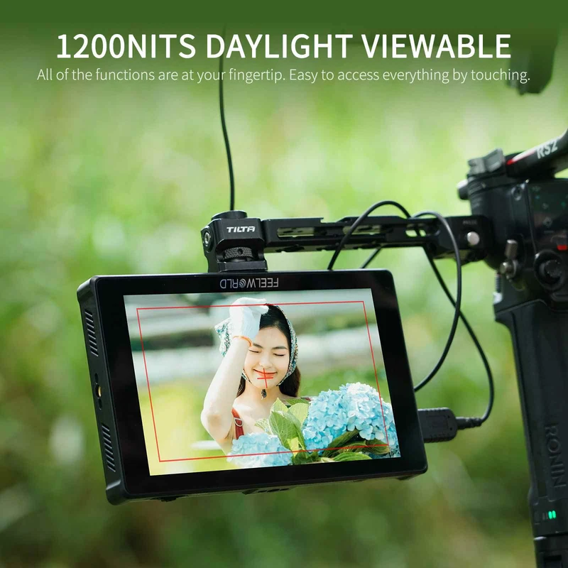Moniteur de terrain pour appareil photo reflex numérique FEELWORLD F7 PLUS 7 pouces 1200 nits écran tactile 4K HDMI
