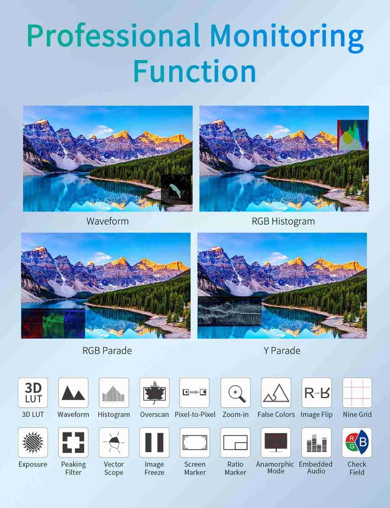 Moniteur de terrain FEELWORLD T7S PRO 7 pouces 2000 nits en aluminium pour appareils photo reflex numériques, ultra lumineux, 3G SDI, 4K HDMI, 60