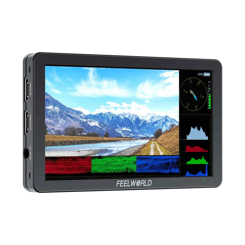 Moniteur vidéo de terrain FEELWORLD T6 6 pouces 450 nits boîtier en aluminium 4K HDMI 1920 x 1080 IPS