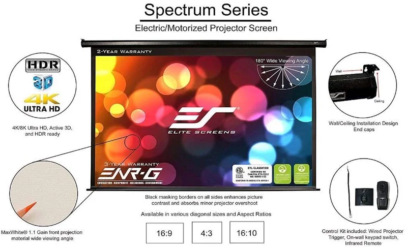 Spectrum – Écran de projection électrique