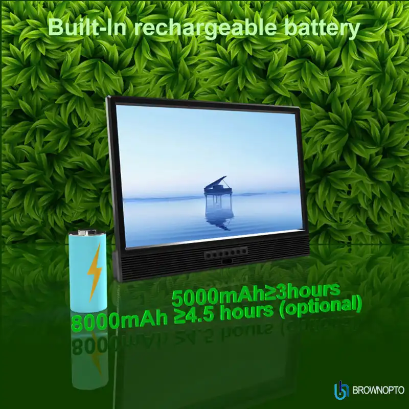 Téléviseur portable HD 14 pouces | Batterie 5000 mAh, partage d'écran et Bluetooth