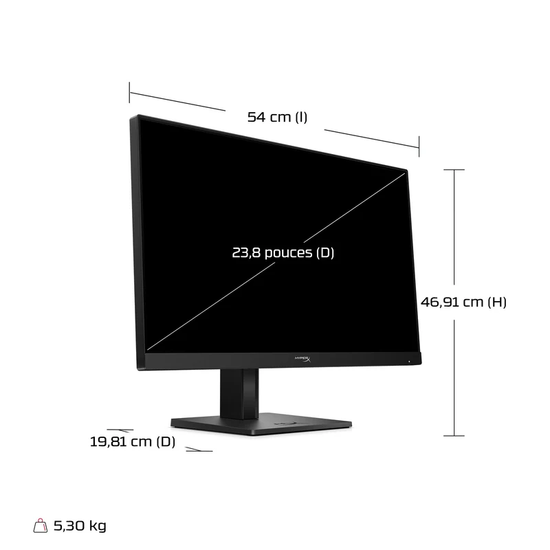 Écran gamer HyperX OMEN 23,8 pouces FHD 180 Hz – OMEN 24 G2