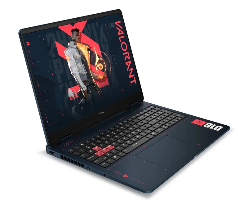 PC portable gamer HyperX OMEN 16 pouces 16, Windows 11 Famille, 16", AMD Ryzen™ 7, 24Go RAM, 512Go Disque SSD, NVIDIA® GeForce Carte RTX™ 5060, 2.5K, RIOT blue (édition limitée VALORANT)