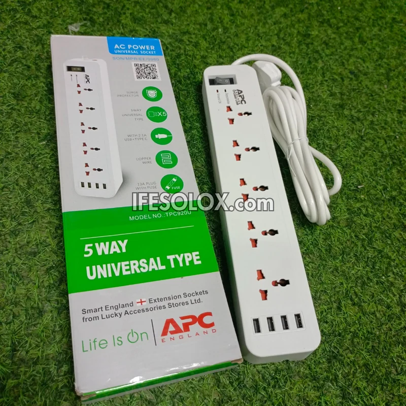 APC TPC-920U SurgeArrest 13AMPS Surge Protector Extension with 5 Sockets, 4 USB - Brand New