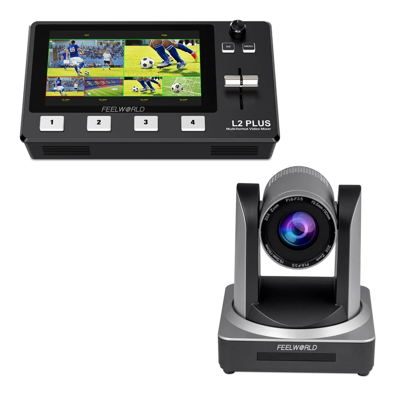 FEELWORLD L2 PLUS Video Swicther et POE20X PTZ Camera Bundle Set