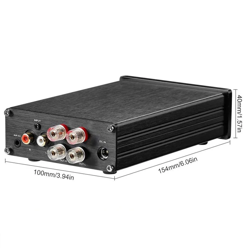 Amplificateur audio numérique stéréo Loobro AM2 Classe D Amplificateur 2.0 canaux