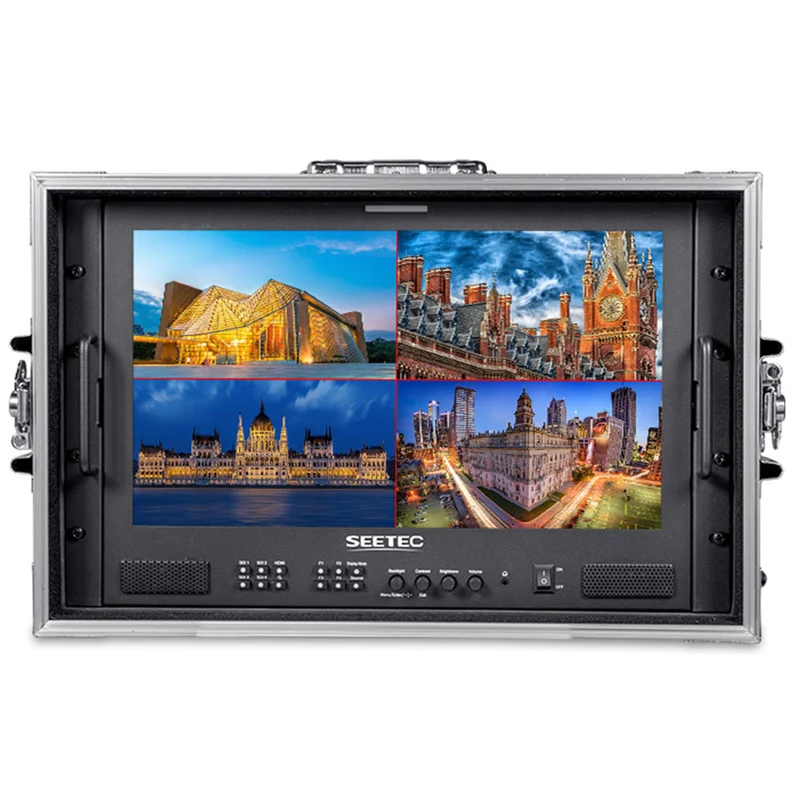 SEETEC ATEM173S-CO 17.3 pouces 1920x1080 continuez le moniteur de diffusion LUT forme d'onde HDMI 4 SDI en sortie
