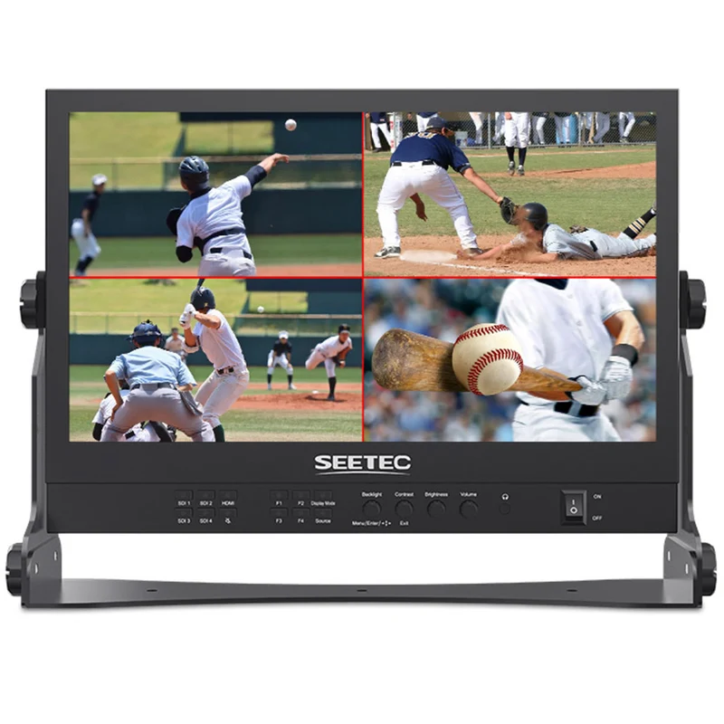 SEETEC ATEM156S 15.6 pouces 1920x1080 Production Broadcast Monitor LUT Waveform HDMI 4 SDI In Out