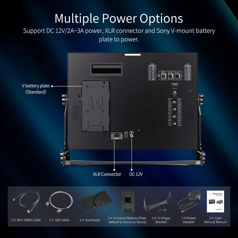 SEETEC ATEM156S 15.6 pouces 1920x1080 Production Broadcast Monitor LUT Waveform HDMI 4 SDI In Out