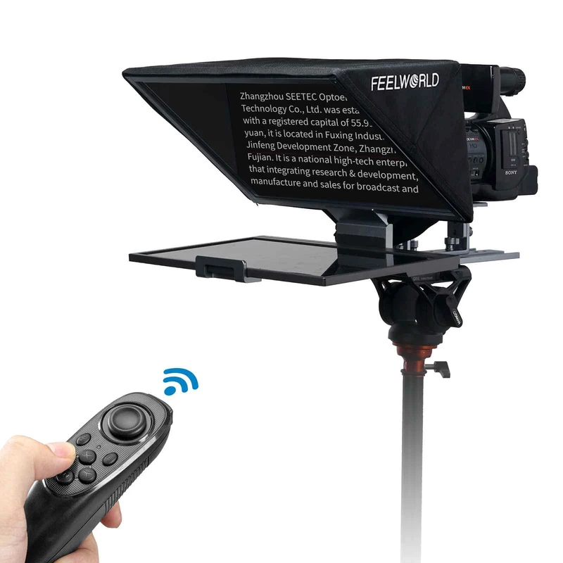FEELWORLD TP16 Le téléprompteur pliable de 16 pouces prend en charge les invites verticales horizontales jusqu'à une tablette de 16 pouces