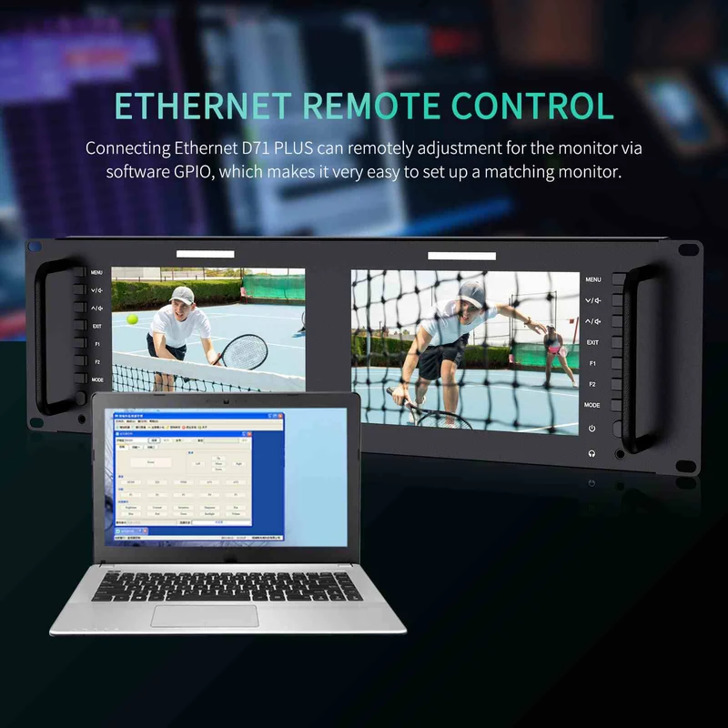 FEELWORLD D71 PLUS Moniteur à montage en rack HDMI SDI 7 pouces 3RU avec forme d'onde et LUT