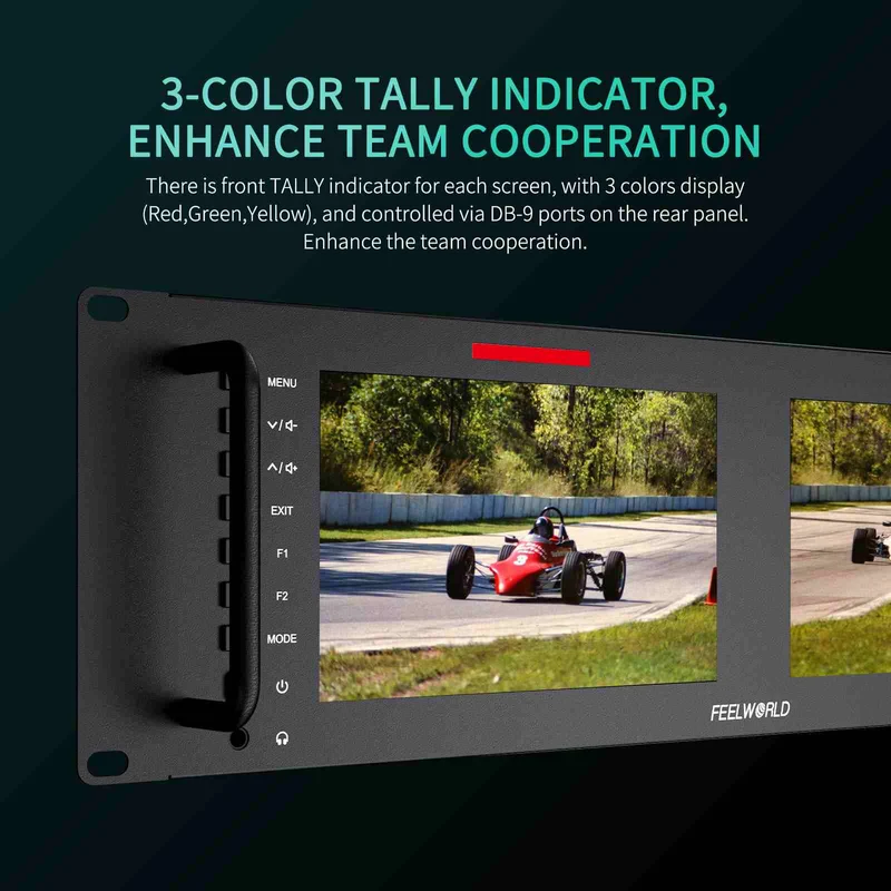 FEELWORLD D71 PLUS Moniteur à montage en rack HDMI SDI 7 pouces 3RU avec forme d'onde et LUT