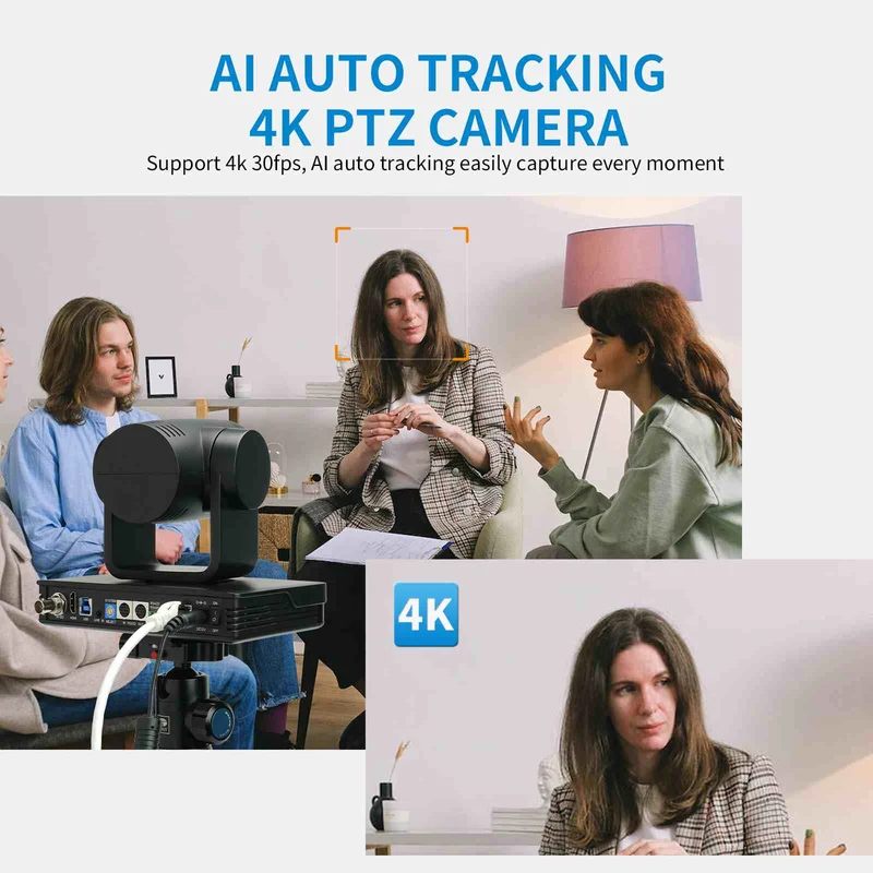 FEELWORLD UHD4K12X Caméra PTZ SDI HDMI USB IP Streaming en direct Zoom optique 12X 4K 30fps Prise en charge PoE