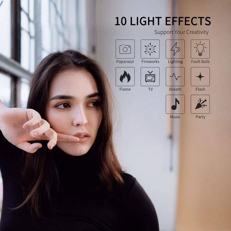 FEELWORLD FL125D 125W 5600K Lumière du jour Point Source Studio Video Light APP Control