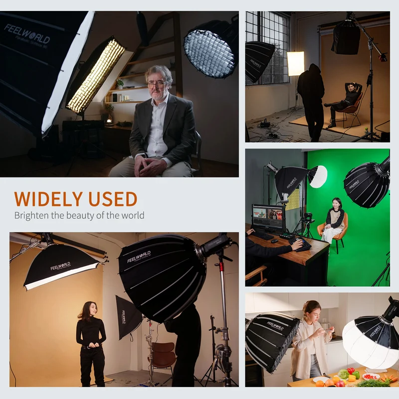 FEELWORLD FL225B Lampe de studio vidéo 225 W avec éclairage continu bicolore 2700K ~ 6500K
