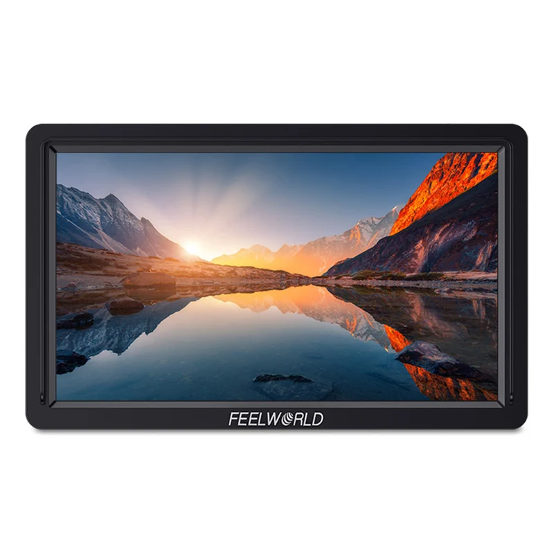 Moniteur de terrain FEELWORLD FW568S 6 pouces 450 nits pour appareils photo reflex numériques avec kit d'alimentation externe F970, SDI 4K et HDMI.