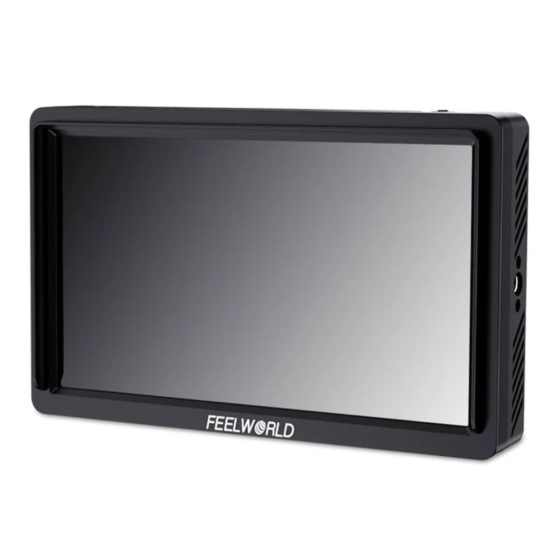 Moniteur de terrain FEELWORLD FW568S 6 pouces 450 nits pour appareils photo reflex numériques avec kit d'alimentation externe F970, SDI 4K et HDMI.