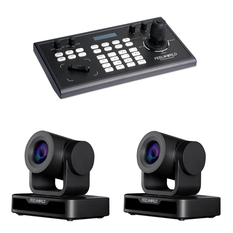 Contrôleur PTZ FEELWORLD KBC10 et ensemble de 2 caméras PTZ USB10X