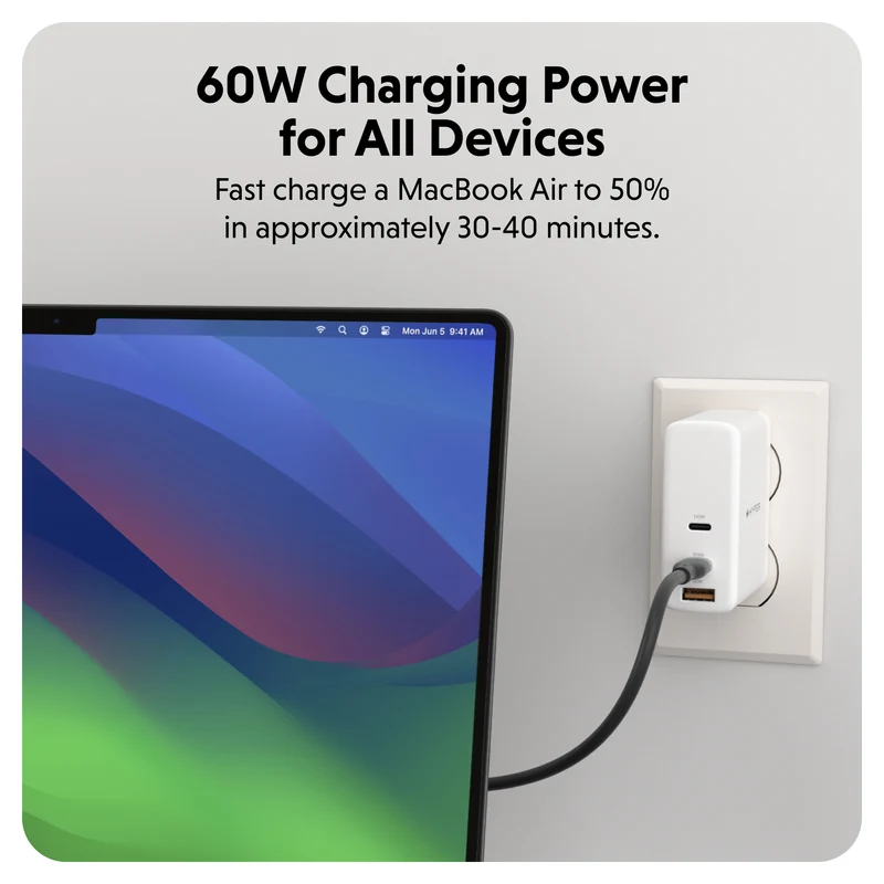 HyperJuice Câble de charge USB-C en silicone (1,5 m) - Noir