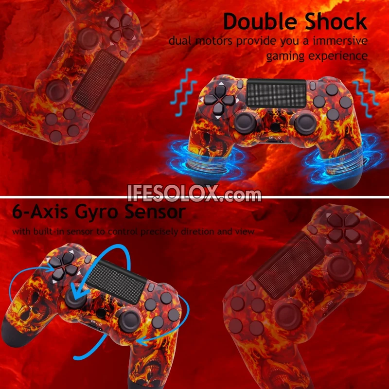 Sony PS4 DualShock 4 Game Controller for PS4, PC, Smartphones and Gadgets (Extreme Heat) - Brand New