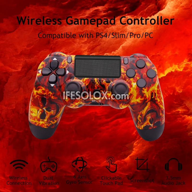 Sony PS4 DualShock 4 Game Controller for PS4, PC, Smartphones and Gadgets (Extreme Heat) - Brand New