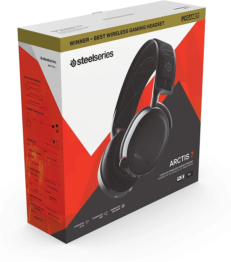 SteelSeries Arctis 7 - Lossless Wireless Gaming Headset with DTS Headphone