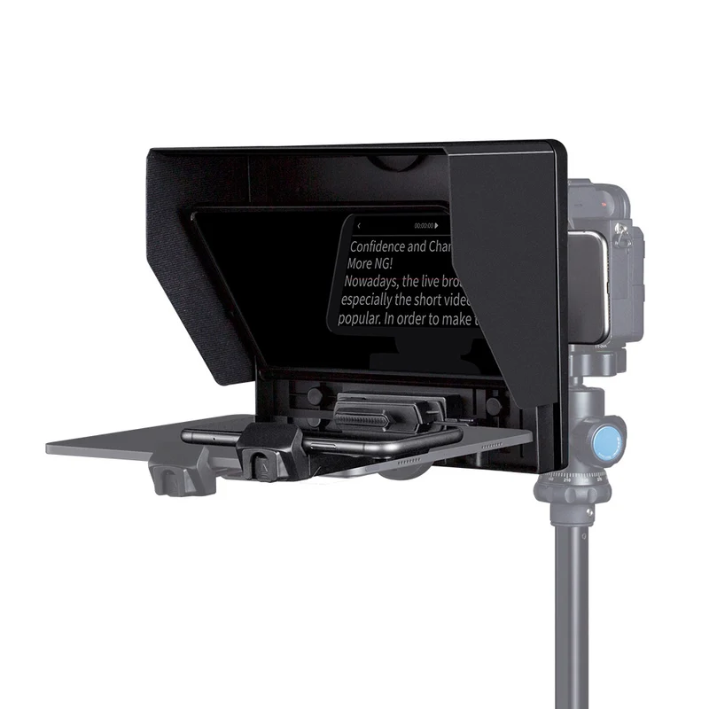 FEELWORLD TP10 Portable 10 "téléprompteur pliant vers le haut 11" téléphone tablette prompt pour téléphone DSLR shoot