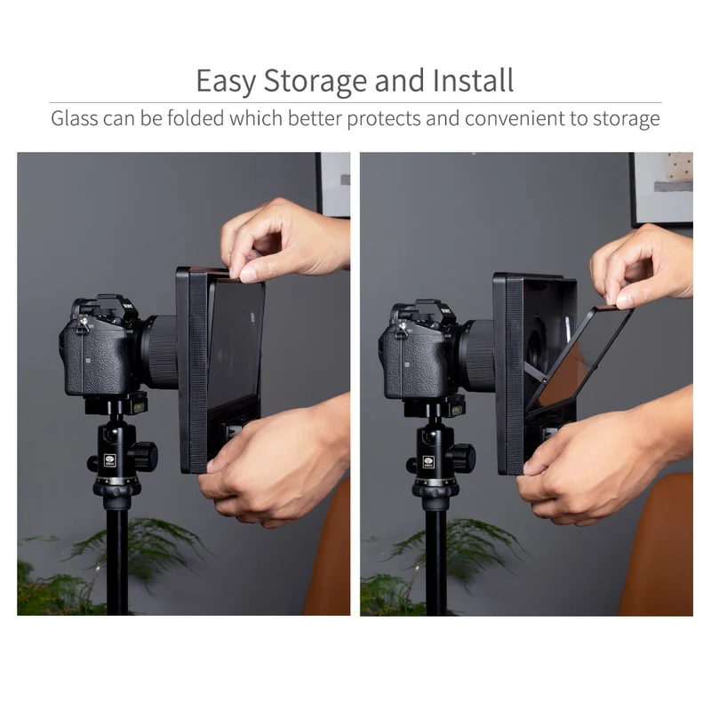 FEELWORLD TP10 Portable 10 "téléprompteur pliant vers le haut 11" téléphone tablette prompt pour téléphone DSLR shoot