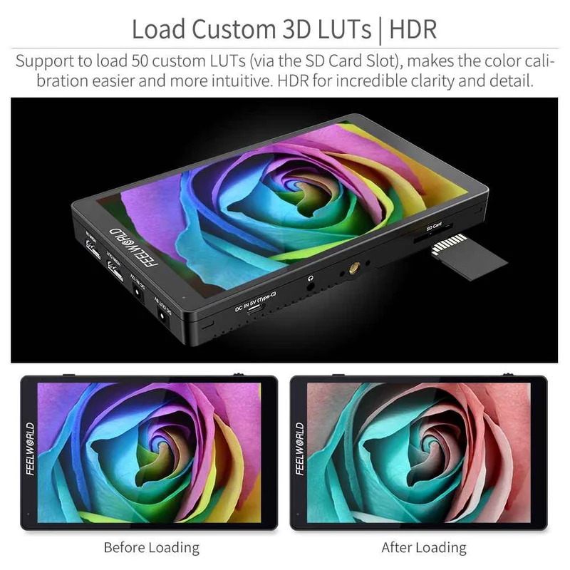 FEELWORLD F7 PRO 7 pouces 3D LUT écran tactile DSLR caméra directeur de champ moniteur AC 1920X1200 panneau IPS